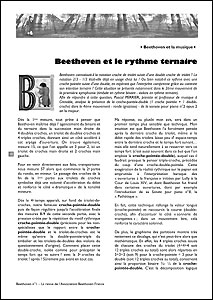 Une page du n°2 de la revue Beethoven