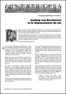 Une page du n°3 de la revue Beethoven